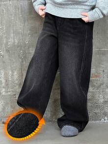 DAZY 男童保暖牛仔裤，冬季款