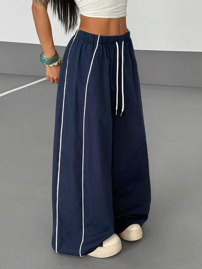 StreetHx Dames contrasterende losse pasvorm casual sportbroek