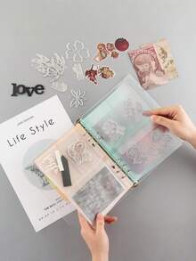 1PC Notebook Cover PP Frosted Transparent Binder Rings Loose Leaf Planner Insert Refillable Office Organizer A4 A5 A6 A7 B5 OR 5PCS A6,5PCS A5 Minimalist Aesthetic Journal Portfolio - Clear - View 14