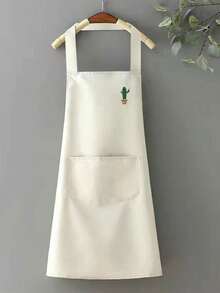 1/2pcs Waterproof And Oil-Proof Cooking Apron With Pockets, Suitable For Men And Women - Multicolor - View 15