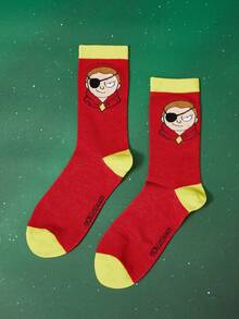 Rick and Morty X SHEIN Women Crew Socks - Multicolor - View 1