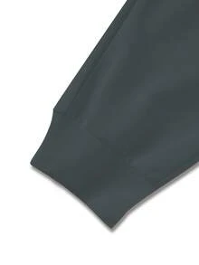 Manfinity Homme Men's Plus Size Gray & White Contrast Letter & Paris Graphic Print Hoodie Set, Fall Clothes