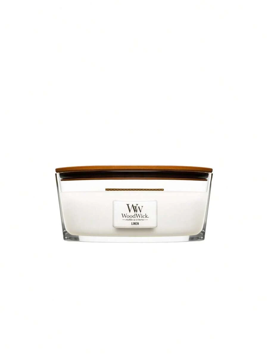 WoodWick Warm Wool Ellipse Candle 454 G - Linen - View 1