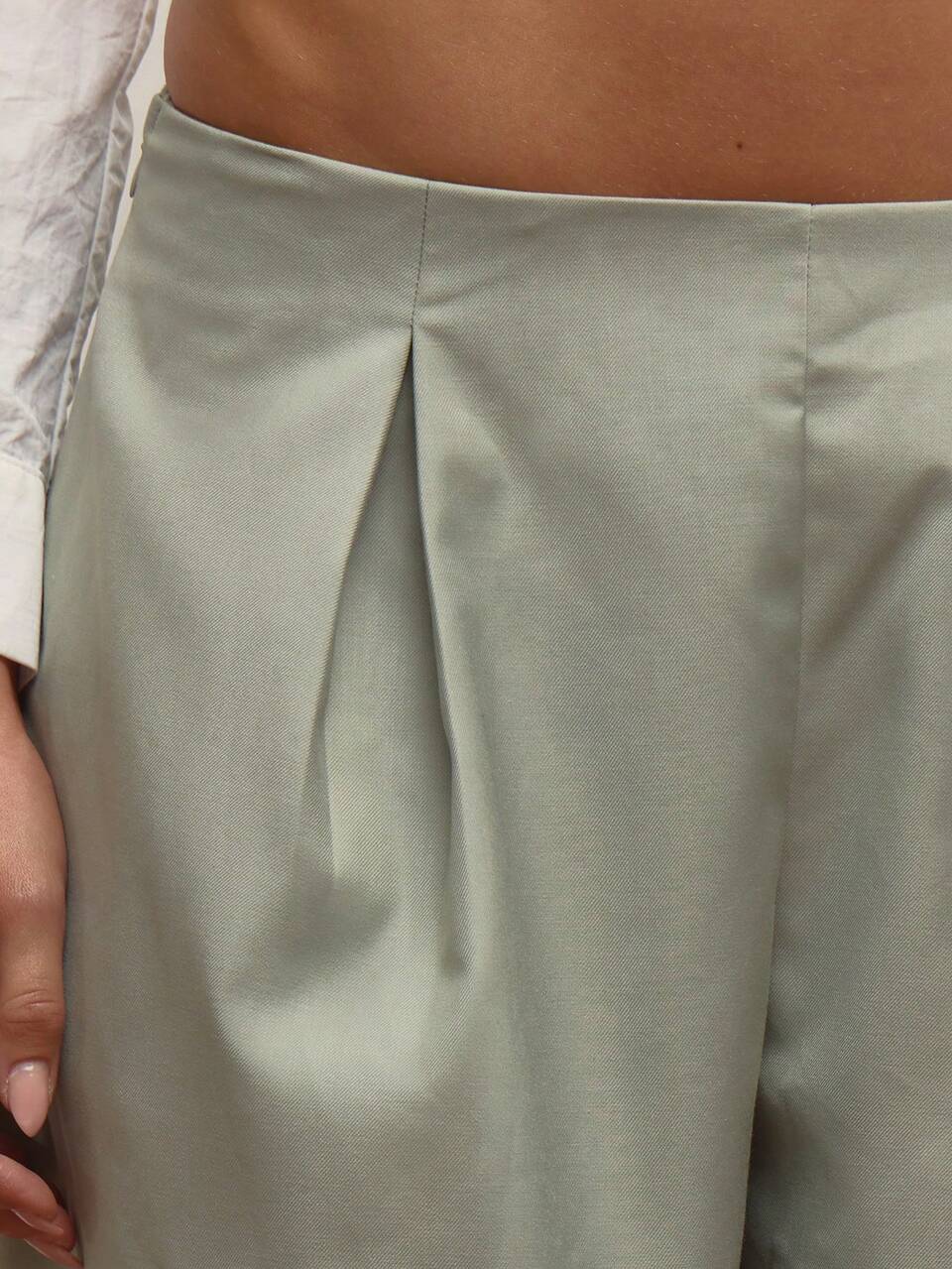 Calça Pantalona com Detalhe de Pregas Elegante para Noite, Trabalho, Evento, Outono, Verão