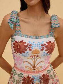 Swim Oasis Bộ 2 món đồ bơi liền thân hở lưng gợi cảm cho nữ kèm chân váy maxi lưới, đồ bơi đi biển - Nhiều màu - Xem 8