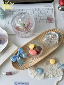 Muroi Mono 1 件奢华、复古、高端玻璃化妆品展示托盘，皇冠形浮雕复古水晶容器，咖啡玻璃糖果储物罐，密封罐，适用于假日海滩、浴室收藏、卧室收藏，大容量 - 彩色 - 查看 19