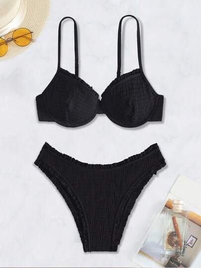 Oceva Bộ bikini xẻ tà dành cho nữ đi biển mùa hè Push-Up với đồ bơi có đệm lót gọng thép cho kỳ nghỉ