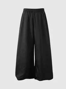 ROMWE MEN Goth Spring Casual Graphic Men'S Cross Printed Loose Wide Leg Long Pants - Multicolor - View 2