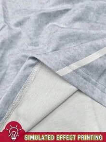 Manfinity Roghcode 男士字母印花抽绳腰口袋休闲短裤