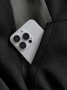 SWAVVY Casual Patchwork Color Block Cropped Hoodie - Black - View 5