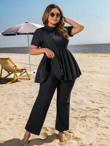 Swim Mulvari Plus Size Women Shorts, Wide Leg Pants, Camisole Bikini Swimsuit