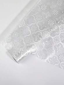 1 Roll Vintage Geometric Pattern Glass Film, Privacy Window Film, Glass Window Sticker, Reusable Non-Adhesive Glass Decoration For Home And Office