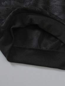 SHEIN 2 件套年轻男孩休闲纯色扎染运动衫 + 裤子，适合日常、上学、旅行、户外玩耍、春秋季 - 黑色 - 查看 8