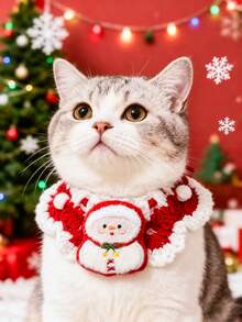 PETSIN 1 Pet Christmas Collar; Pet Bib; Pet Christmas Necklace; Pet Accessories; Pet Supplies - Multicolor - View 4