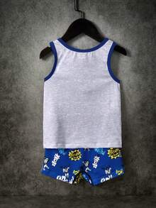 BATMAN X SHEIN 男童汗衫 - 灰色 - 查看 2