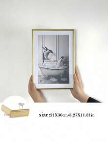 1pc Modern Gold Black Photo Frame Aluminium Picture Frames Thin 30x40cm 21x30cm 15x20cm For Living Room Home Decoration Interior - Multicolor - View 8