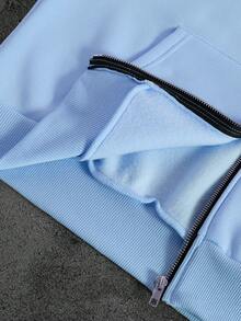 PAVTROS Men's Thermal Lined Casual Letter Print Hoodie And Sweatpants Set, Autumn/Winter Designer Sweatsuit Men Street Wear Sets Men Tracksuit Set Men Sweatsuit Set - Multicolor - View 4