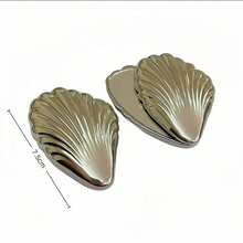 Muroi Mono 1pc Handheld Heart-Shaped Makeup Mirror, Miniature Simplistic Unbreakable Portable Double Sided Compact Folding Mirror For Touchups - Silver - View 3
