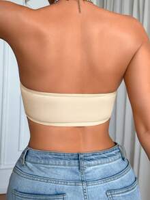 SHEIN Upgraded Front Closure Padded Push Up Bra For Women, Easy To Wear - Apricot - View 4