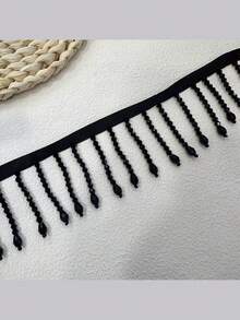 1 Yard Crystal Bead Fringe Trim - Pearl Tassel Edging For Costume Curtain Veil Decor, DIY Glamorous Stage Wear & Home Embellishment