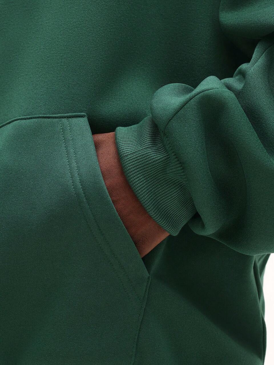 SUMWON Essential Boxy Fit Pullover Hoodie With Centre Pocket And Drawstring Hood Logo Design Casual