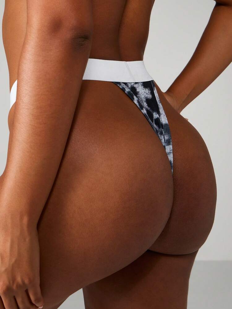 MISSGUIDED Leoparden-Muster Tanga mit kontrastierendem Bund für täglichen Komfort und Stil