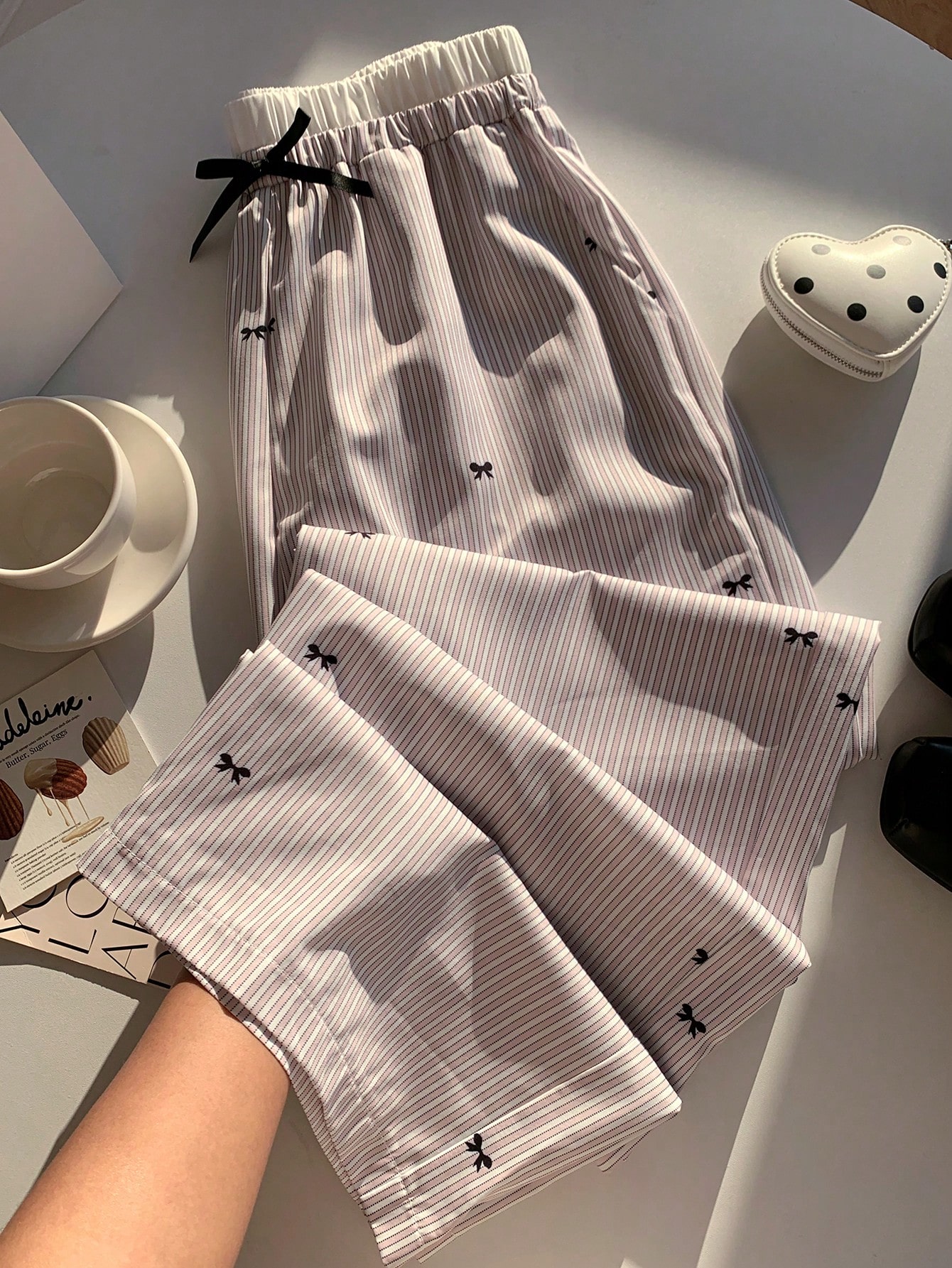 Comfortcana بنطلون نسائي فضفاض بأرجل واسعة مع تزيي...