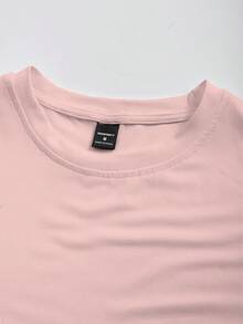 Manfinity Dauomo 男士街头风格圆领短袖基本款休闲T恤 - 淺粉色 - 查看 3