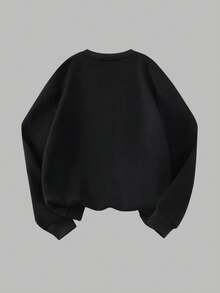 Set de 3 sudaderas de manga larga con cuello redondo con estampado de mariposas en negro, blanco y gris, adecuadas para ocasiones casuales como uso diario, salidas, viajes, apropiadas para niñas adolescentes de 13 a 16 años