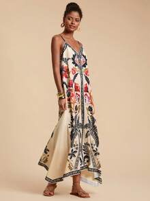 Travachic 女式彩色花卉印花细肩带休闲连衣裙 - 彩色 - 查看 7