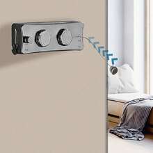 1件装可伸缩隐形室内/阳台钢制晾衣绳，浴室可伸缩晾衣绳，春季简约风，夏季上衣 - 彩色 - 查看 7