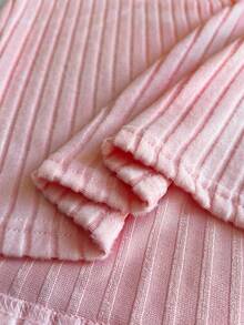 Lazeform 女士休闲撞色拼接半拉链领长袖上衣和阔腿裤家居服套装 粉色针织睡衣套装 粉色睡衣套装，冬季服装 - 粉色 - 查看 8