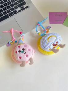 Cookie Coin Purse - Cute Biscuit Keychain Pouch For Money, Keys & Earphones