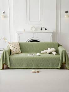 Cirelle Solid Color Sofa Cover With Unique Patterns, Demonstrating The Elegant Style Of Nordic Design. Furniture Protection Cover, With A Soft And Elastic Bottom, Washable, Suitable For Preventing Damage Caused By Pets, Is A High-Quality Sofa Cover. - sofa cover - View 3