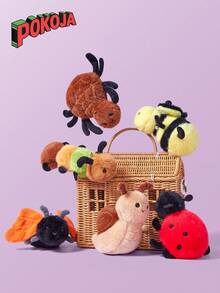 POKOJA LAND Simulated Insect Series Plush Toys- Spiders, Caterpillars, Bees, Snails, Ladybirds And Moths Key Chain Backpack Miniature Pendant - Multicolor - View 2