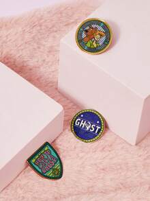 SCOOBY-DOO X SHEIN Trâm cài áo, ghim cài ve áo và vòng cài khăn dành cho nữ. - Vàng - Xem 4