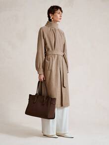 Aalyst Women's Loose Casual Elegant Luxury Party Commute Outing Gathering Halloween, Christmas, New Year, Thanksgiving Wool Blend Long Coat, Winter