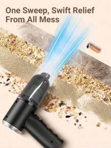 1 件车载家用吸尘器，便携式大功率无绳干湿两用吸尘器，迷你无线手持式家用除尘器，适用于家庭和汽车，吸力强劲，可充电