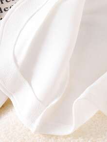 Young Girl Solid Color Long Sleeve Fashionable Casual Jacket - White - View 4