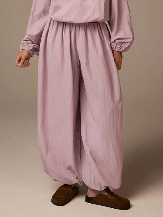 Athîral Women's Casual Loose Solid Color Pocket Pants