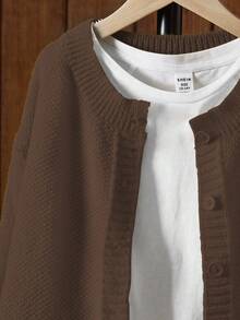 SHEIN Unity 女式纯色简约休闲长袖开衫