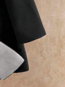 Manfinity NXTstreet Men's Hooded Long Sleeve Pocket Casual Fashion Versatile Mid-Length Overcoat, Autumn/Winter - Black - View 4