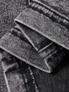 DAZY Kort denimklänning med bodycon-midja för kvinnor