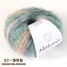 4件套多色渐变纱线 - 奢华纤维混纺，30%尼龙，马海毛，25克手工DIY编织成品围巾、帽子纱线，适合DIY编织围巾、帽子和毛衣，精品服装 - 彩色 - 查看 32