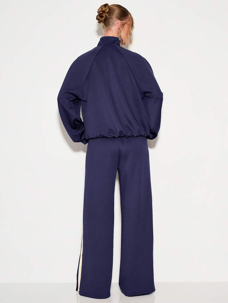KIZN Side Stripe Wide Leg Sweat Pants