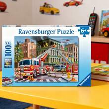 Ravensburger Fire Truck Rescue 100 Piece Jigsaw Puzzle Age 6 Years+ 13329 - Multicolor - View 4
