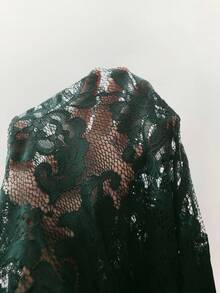 Amplova 夏季嬉皮风格女士透明低胸迷你连衣裙 - 軍綠色 - 查看 8