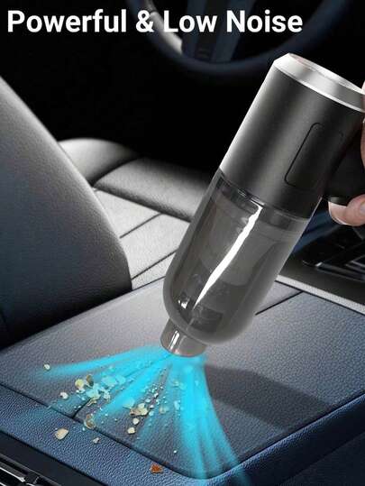 1 pieza Aspiradora para coche y hogar, aspiradora inalámbrica portátil de alta potencia para seco y húmedo, mini aspiradora de mano recargable para el hogar y el automóvil, con succión potente