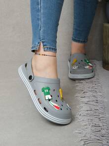 Women Flat Sandals - Grey - View 3