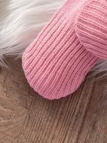 SHEIN Bộ 2 món áo len tay raglan phối ren hồng dễ thương cho bé gái sơ sinh, mềm mại và thoải mái, thích hợp mặc hàng ngày, đi chơi, du lịch, nghỉ mát, ở nhà, nhà trẻ, mùa thu/đông, giáng sinh, đi học, tiệc tùng, đa năng - Hồng - Xem 13